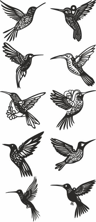 Hummingbird laser christmas svg toys