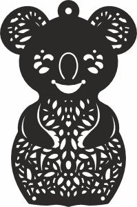Koala christmas svg ornament