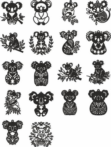 Koala laser cut design bundle