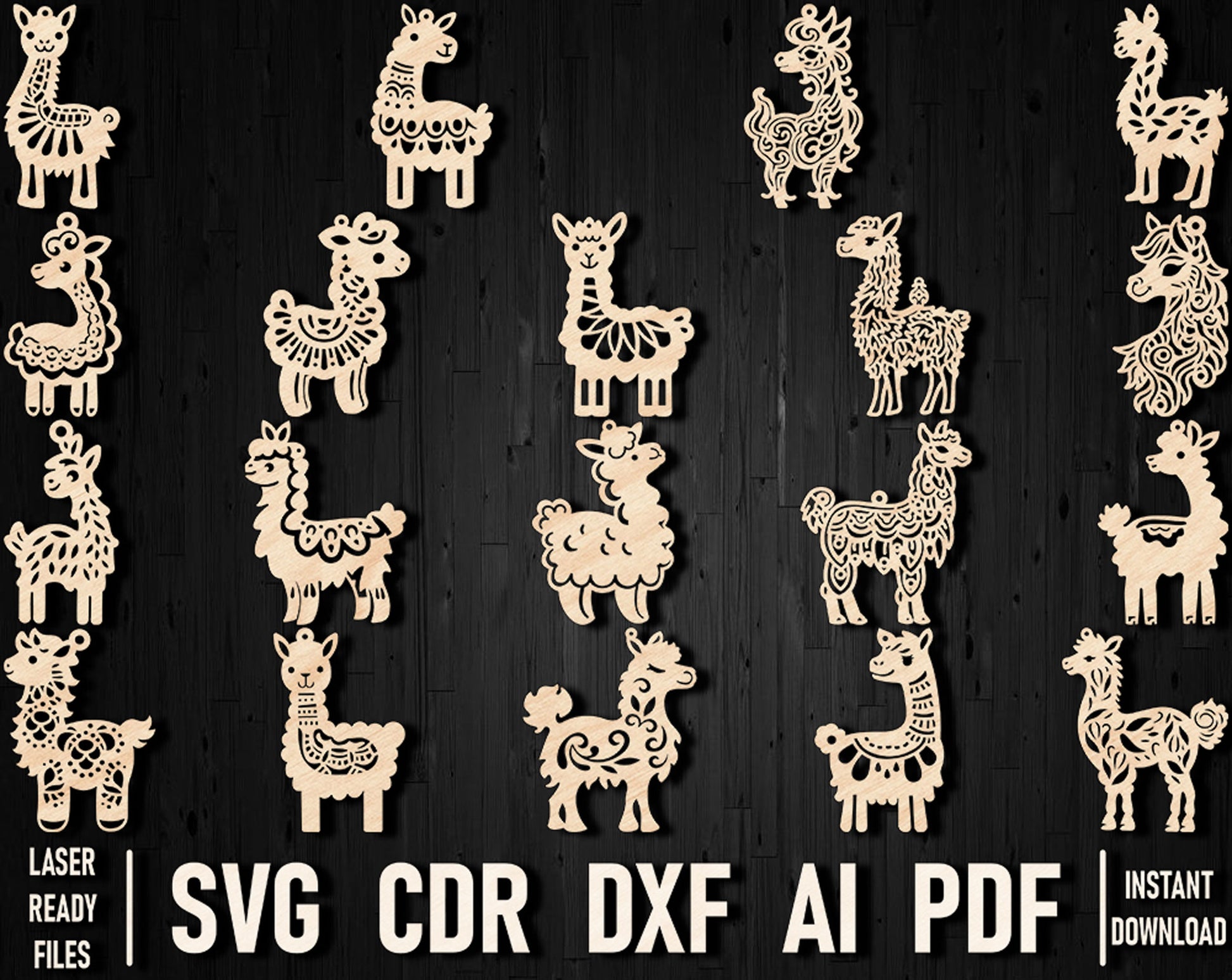 Lama christmas svg files