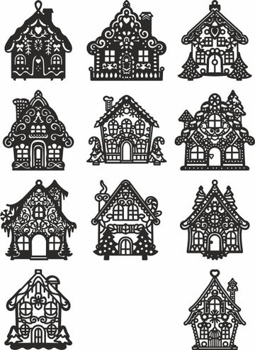 Laser cut christmas house