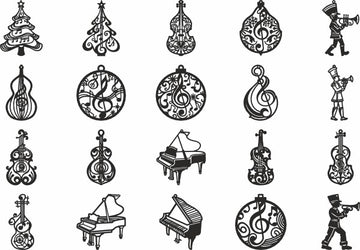 Music lover christmas svg