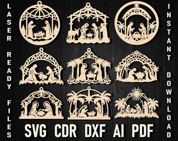 Nativity Scene plywood dxf bundle
