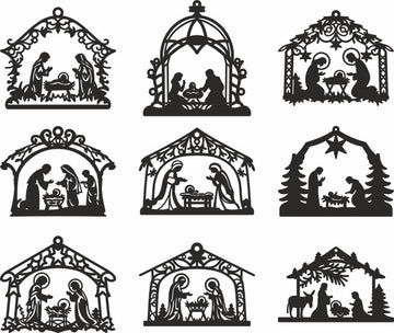 Nativity Scene vector design bundle