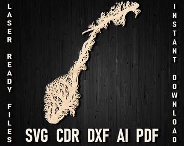 Norway wooden wall template