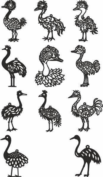 Ostrich vector files