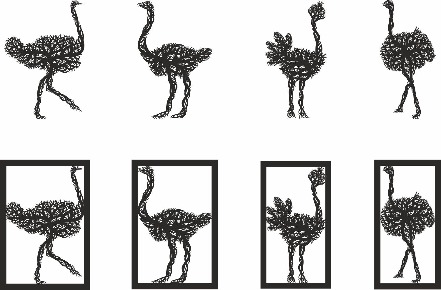 Ostrich vector svg designs