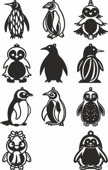 Penguine christmas svg design