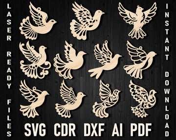 Pigeon laser cut christmas toy