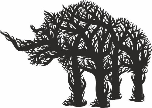 Rhinoceros laser cut svg decor