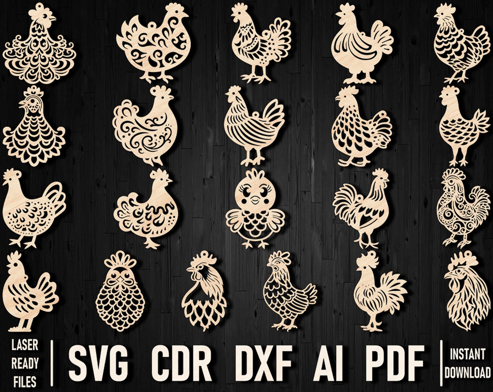 Rooster Cricut svg files