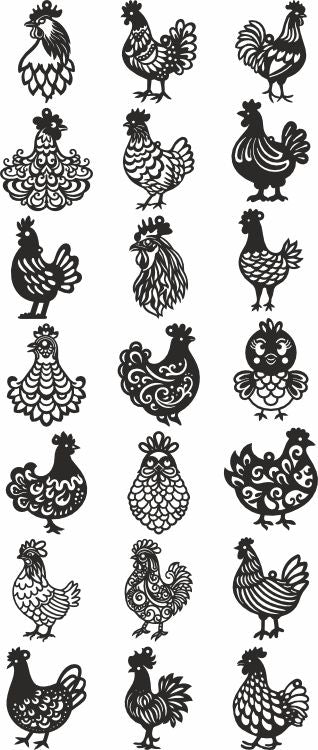 Rooster glowforge design
