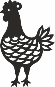 Rooster svg laser cut