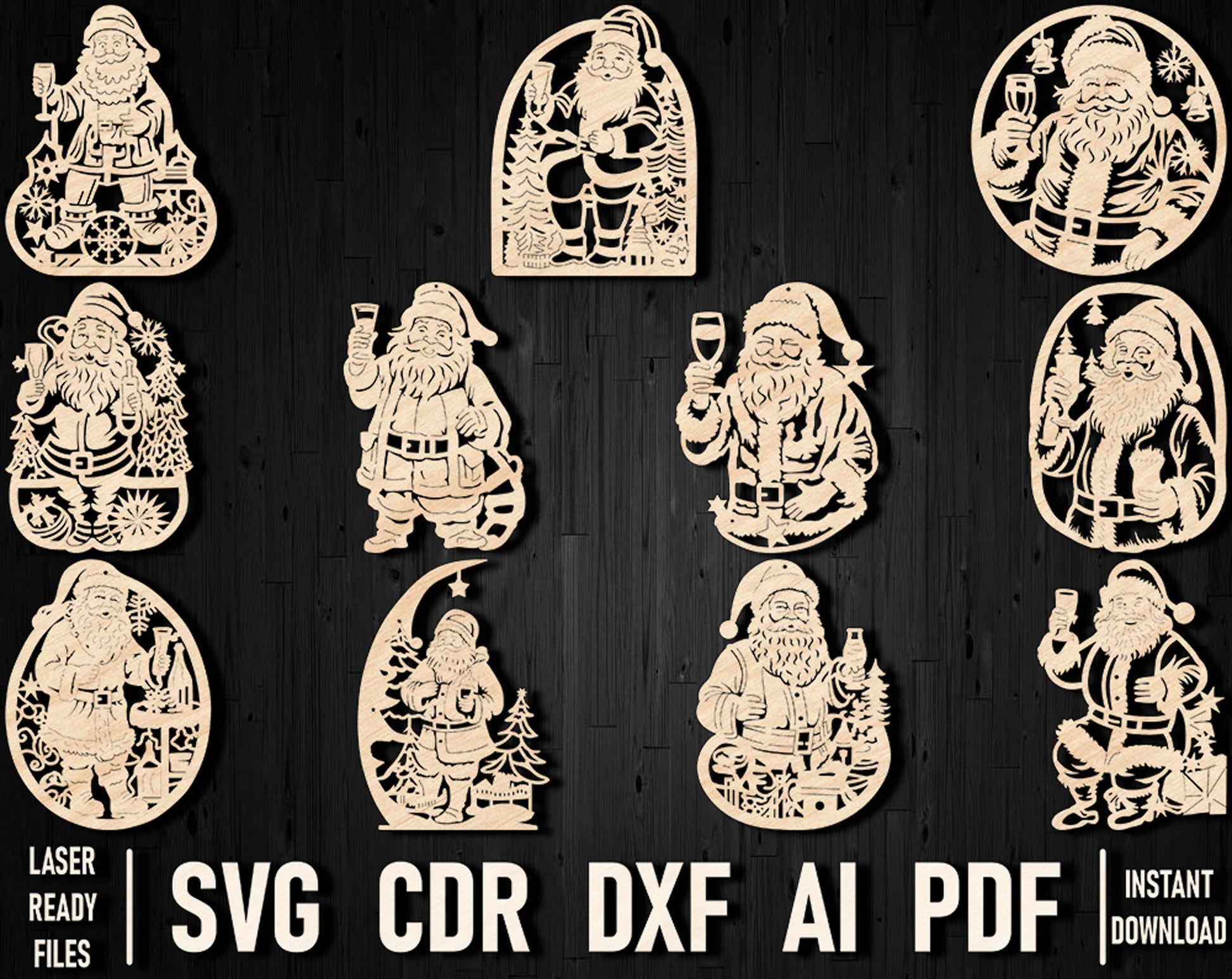 Santa christmas beer xtool files