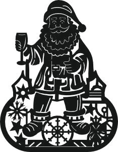Santa drinking beer vector files