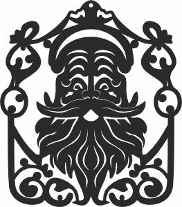Santa head christmas dxf files