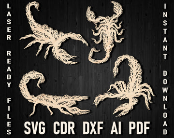 Scorpion wall tree laser cut ornament