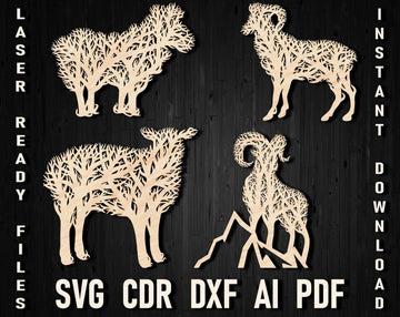 Sheep laser cutting wall decor