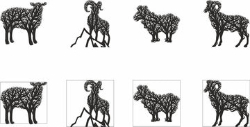 Sheep vector svg glowforge wall panel