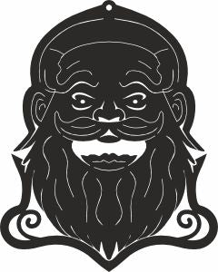 Smiling santa head design
