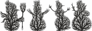 Snowmans tree laser cut wall decor