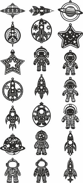 Space laser cut design bundle