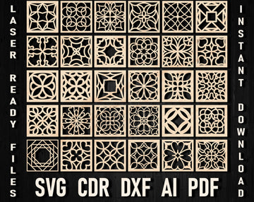 Square wall laser cut panel