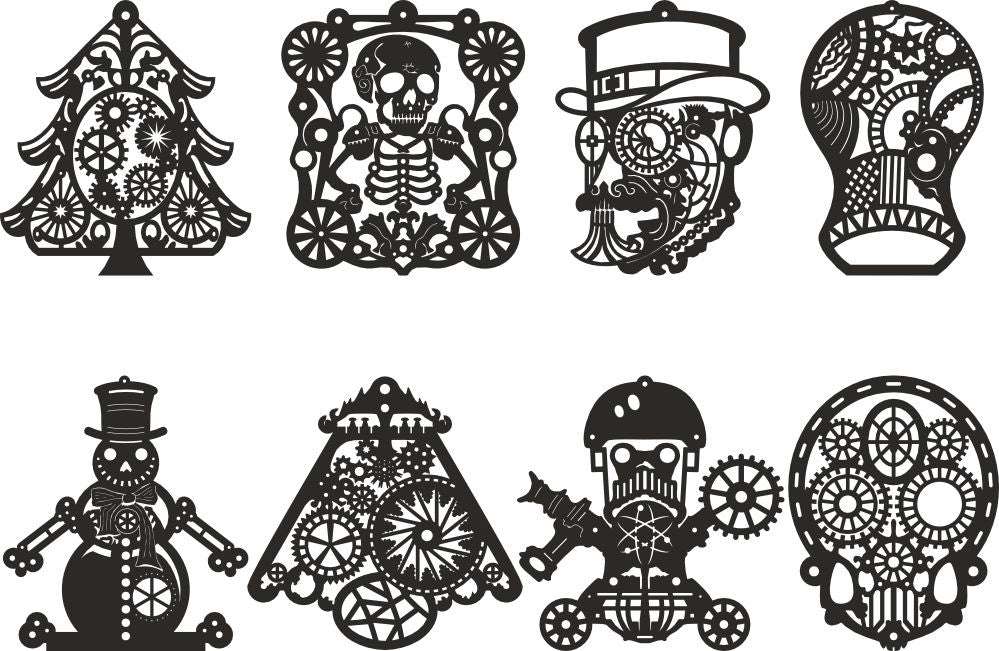 Steampunk Glowforge svg decor