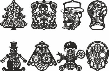 Steampunk Glowforge svg decor