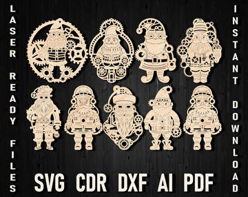 Steampunk Santa Claus christmas svg