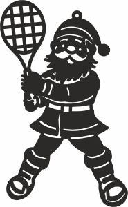 Tennis santa claus laser cut player file