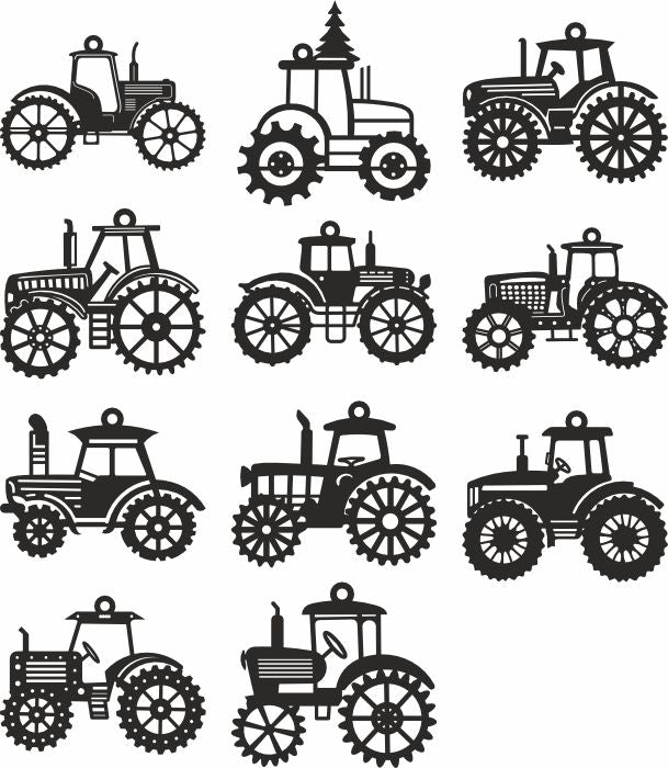 Tractor vector christmas toy