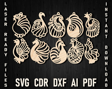 Turkey laser cut earrings