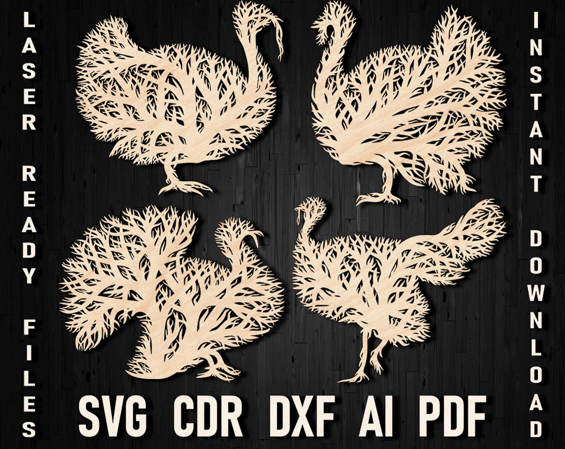 Turkey tree wall art decor ornament