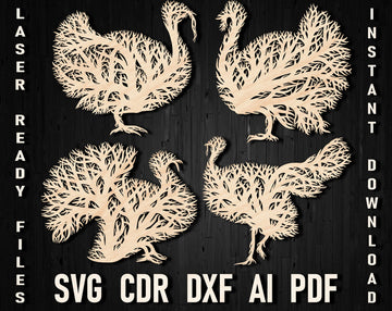 Turkey tree wall art decor ornament