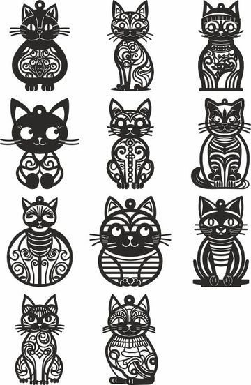 Vector cats svg christmas files