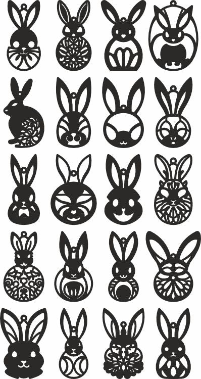 Vector earrings laser cutting files