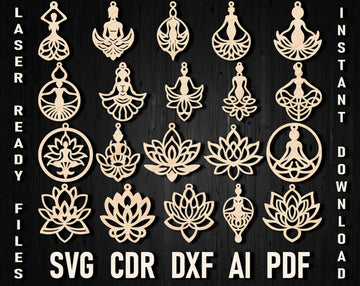 Yoga laser cut earring files