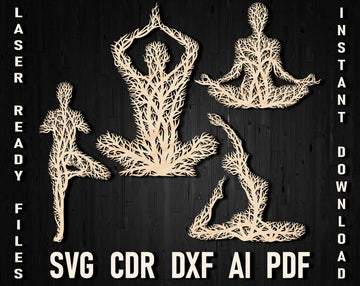 Yoga wall decor panel