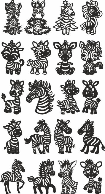 Zebra vector dxf files