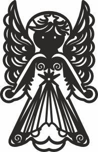 angel laser cut svg decor