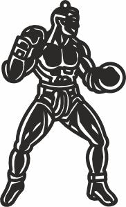 boxer christmas ornament svg