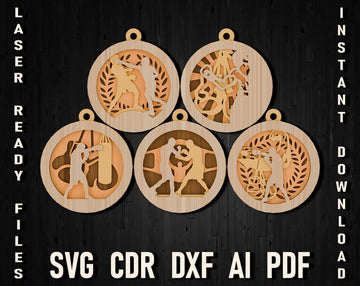 boxing christmas multi-layer svg ornaments for glowforge