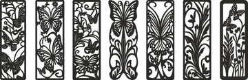 butterfly bookmark cricut vector design