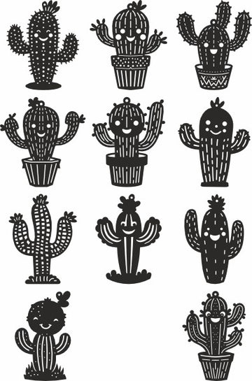 cactus vector laser cut ornament