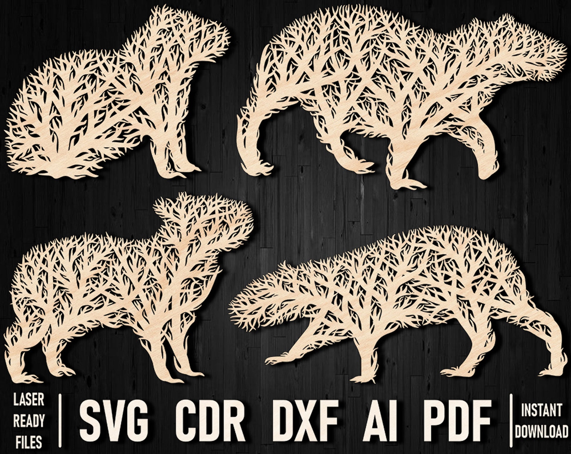 capybara vector design dxf ornament
