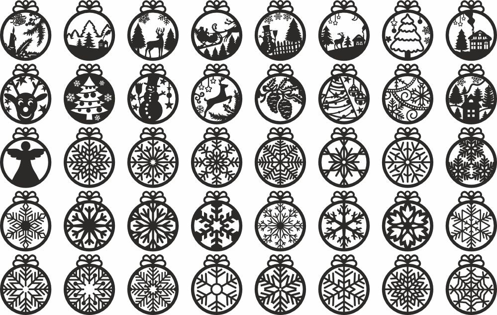 christmas bauble svg laser cutting