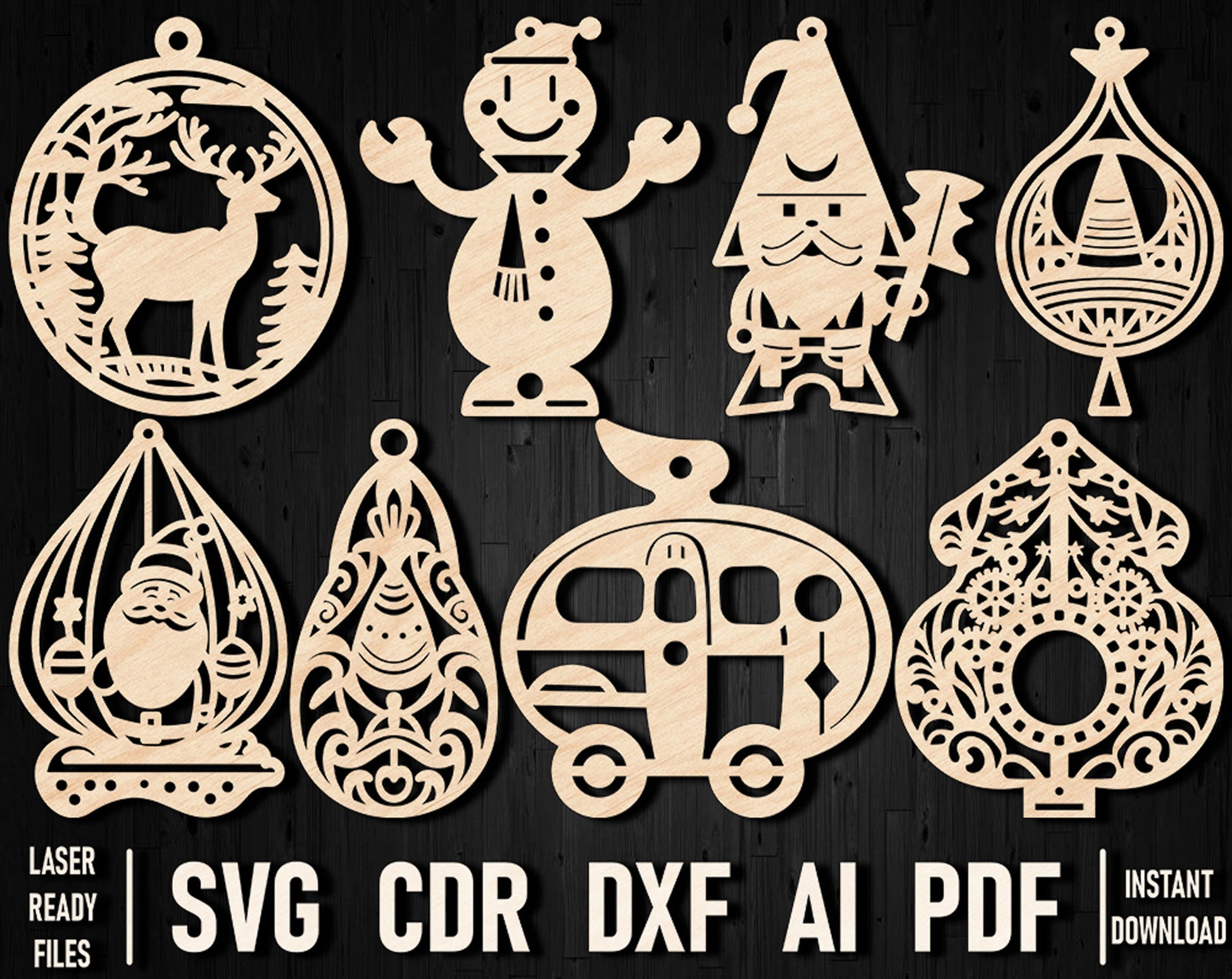christmas glowforge ornament