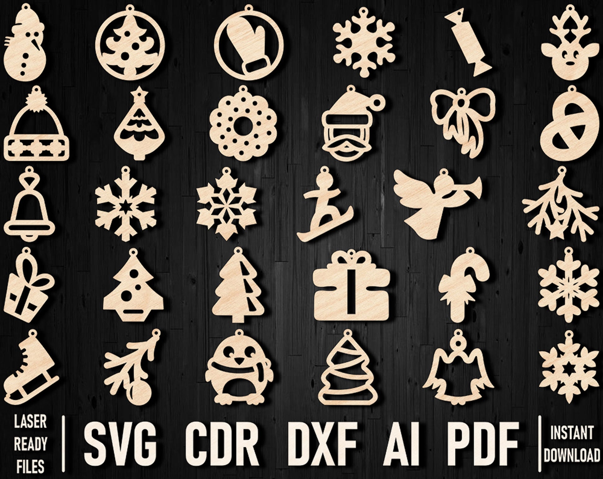 christmas laser cutting svg