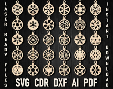 christmas snowflake laser cut files